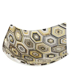 Rombo Hexagon Gold Murano Glass Centerpiece by Andrea Orso