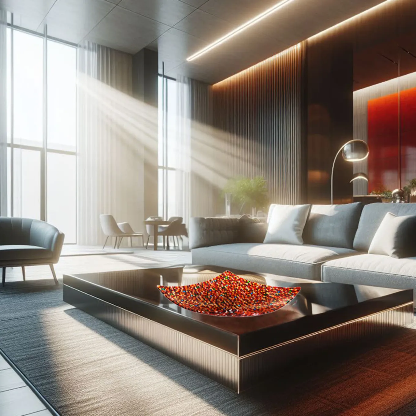 Rombo Red Sunshine Sculpture