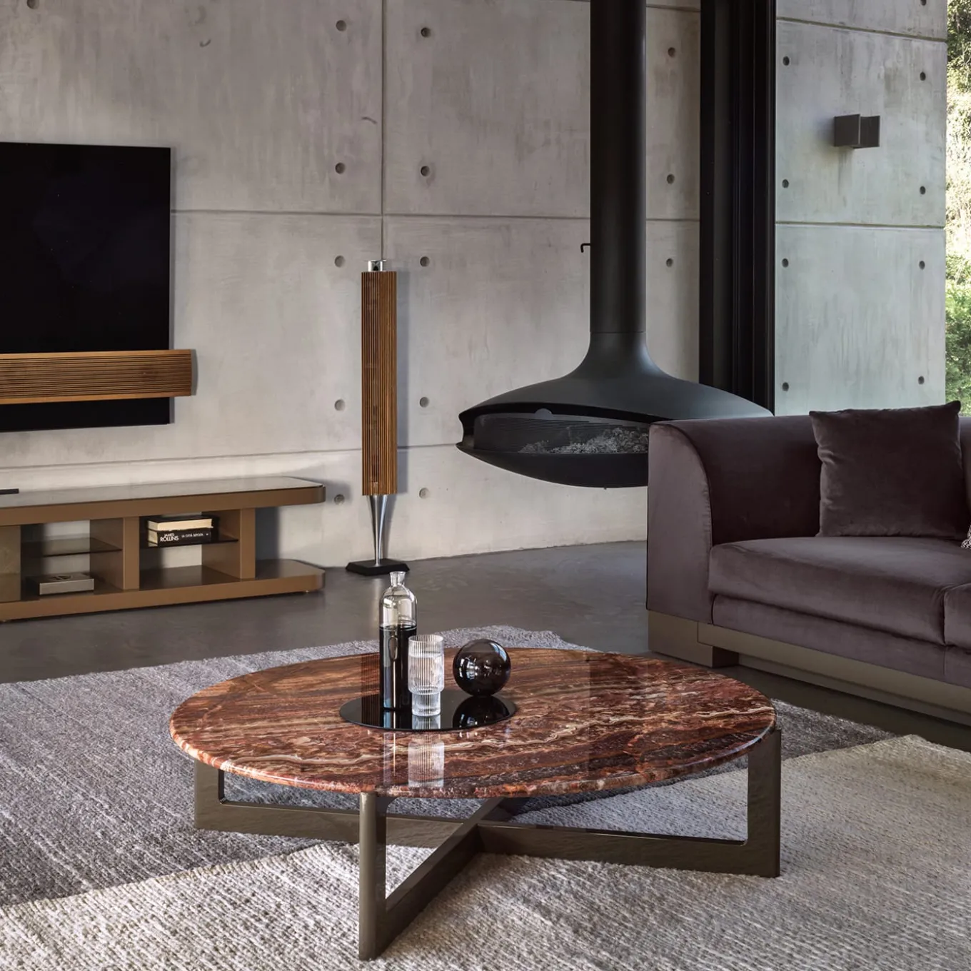 Ronin Coffee Table with Marble Top