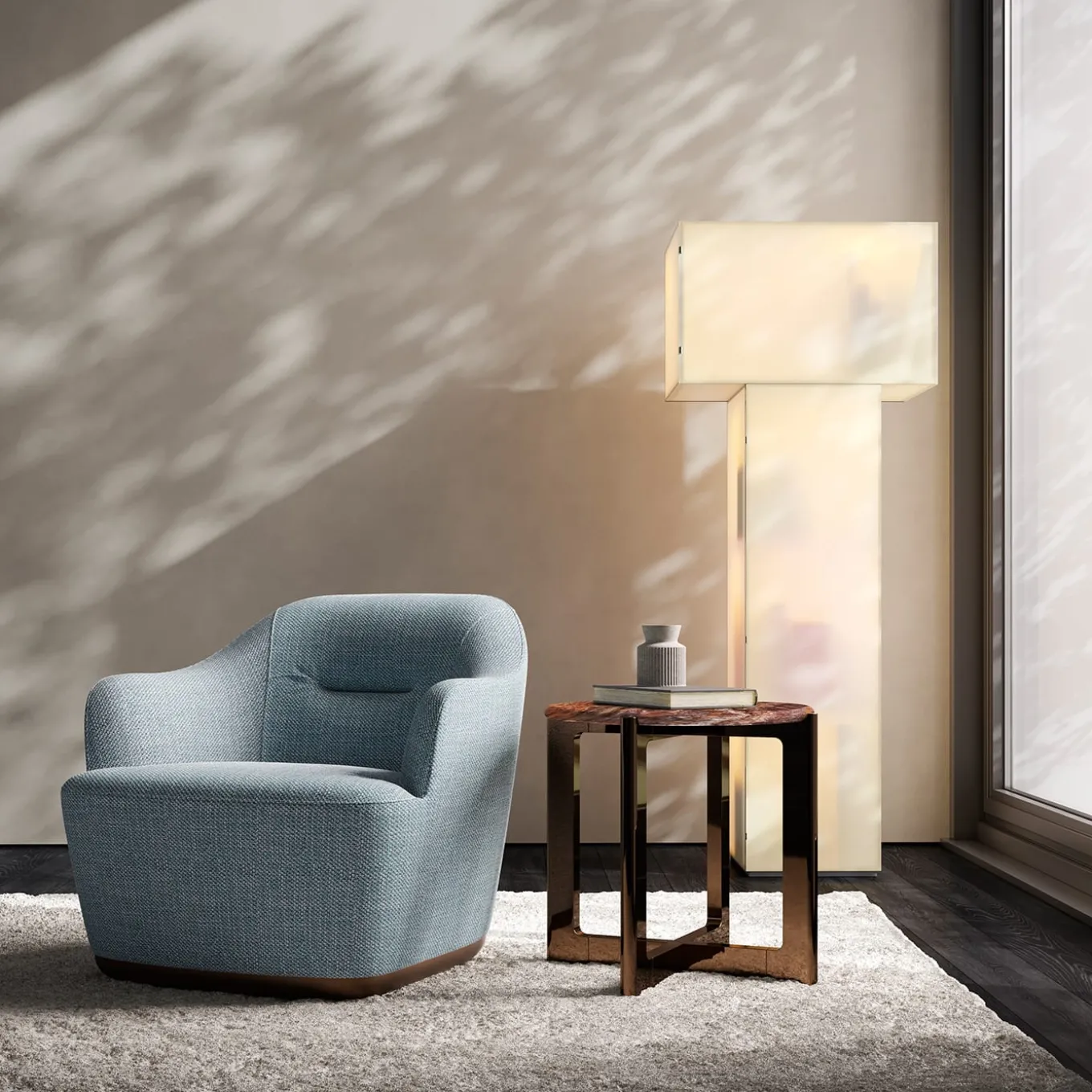 Ronin Low Table with Marble Top