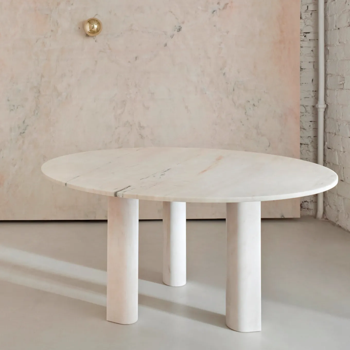 Rosa Portogallo Marble Lovemelovemenot Dining Table by Michael Anastassiades