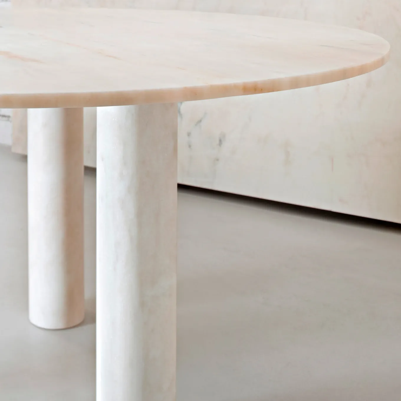 Rosa Portogallo Marble Lovemelovemenot Dining Table by Michael Anastassiades