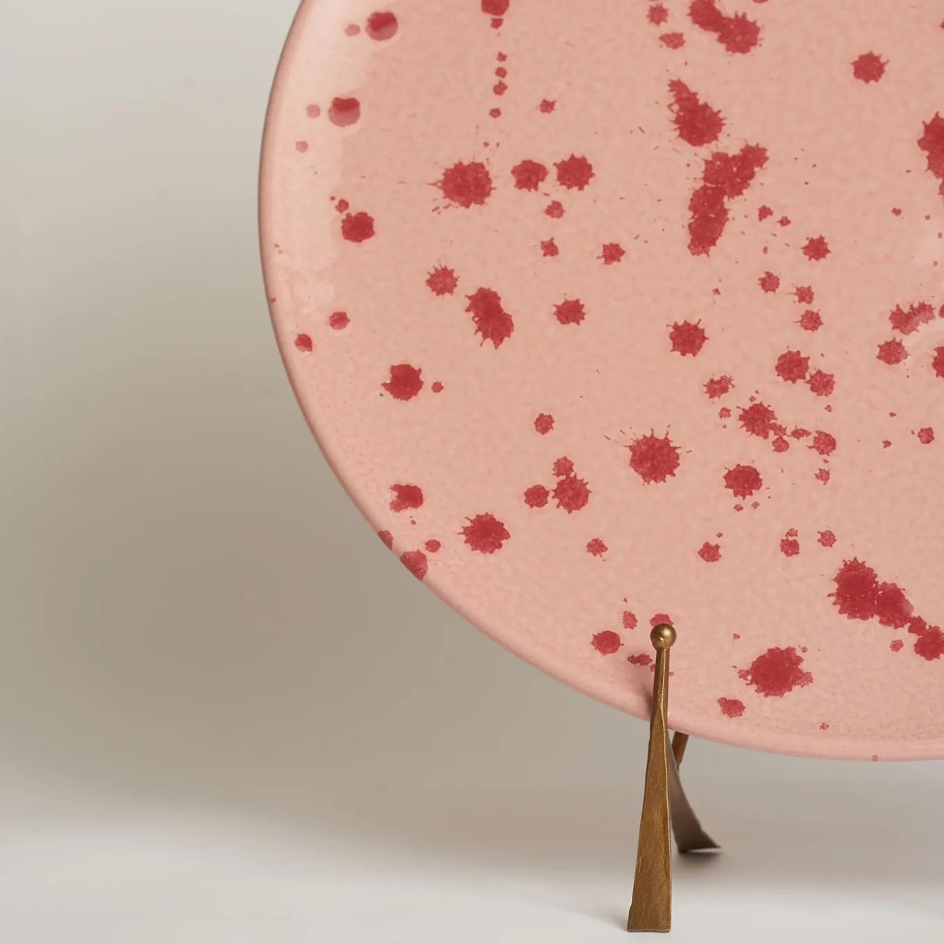 Rose and Burgundy Ceramic Decorative Plate