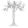 Rose Glass Candelabra in Transparent Finish