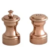 Rose Gold Plated Brass Pepper Mill And Salt Shaker