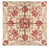 Rosso Ficus Indica Set of 4 Tiles #1