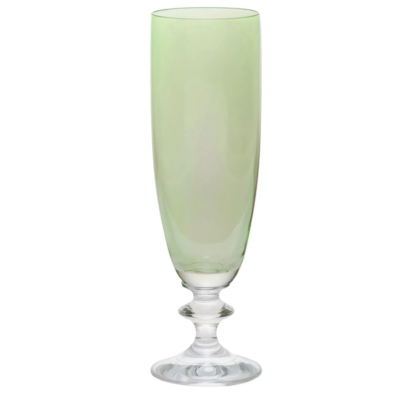 Rosy Set of 2 Green Flutes