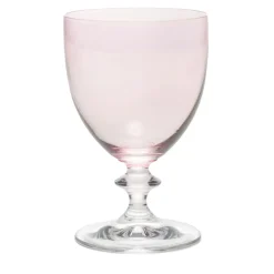 Rosy Set of 2 Pink Water Goblets