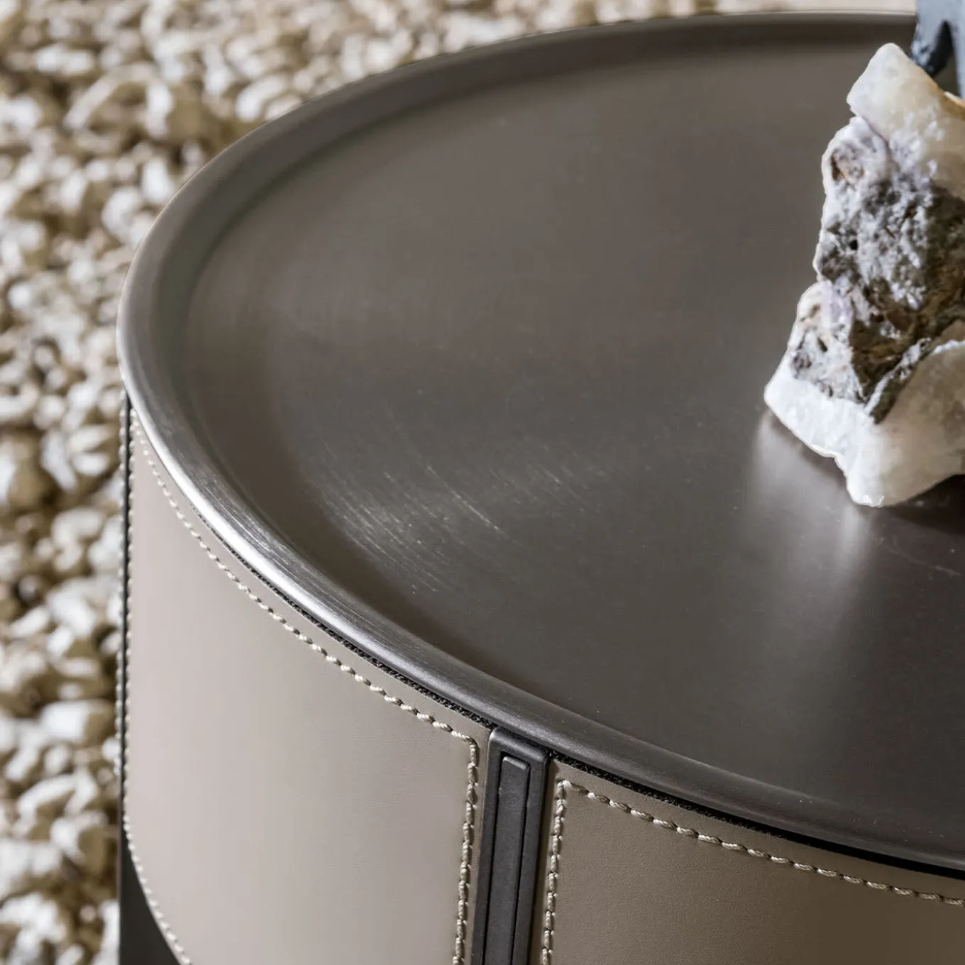 Round Bedside Table by Giuseppe Bavuso