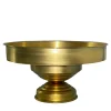 Round Brushed Brass Centerpiece