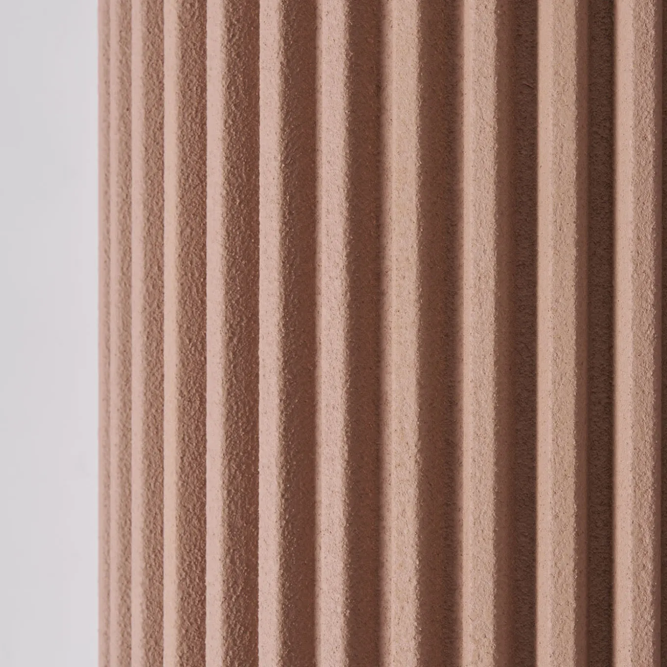 Round Corkcrete Taupe Aluminum Side Table #3