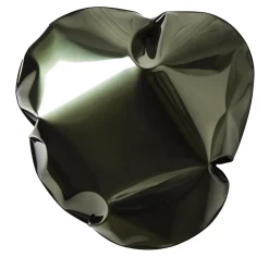 Round Green Pillow-Shaped Wall Sculpture