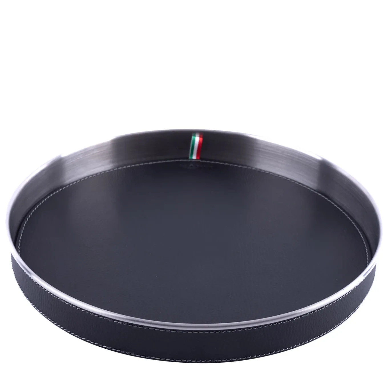 Round Medium Black Tray