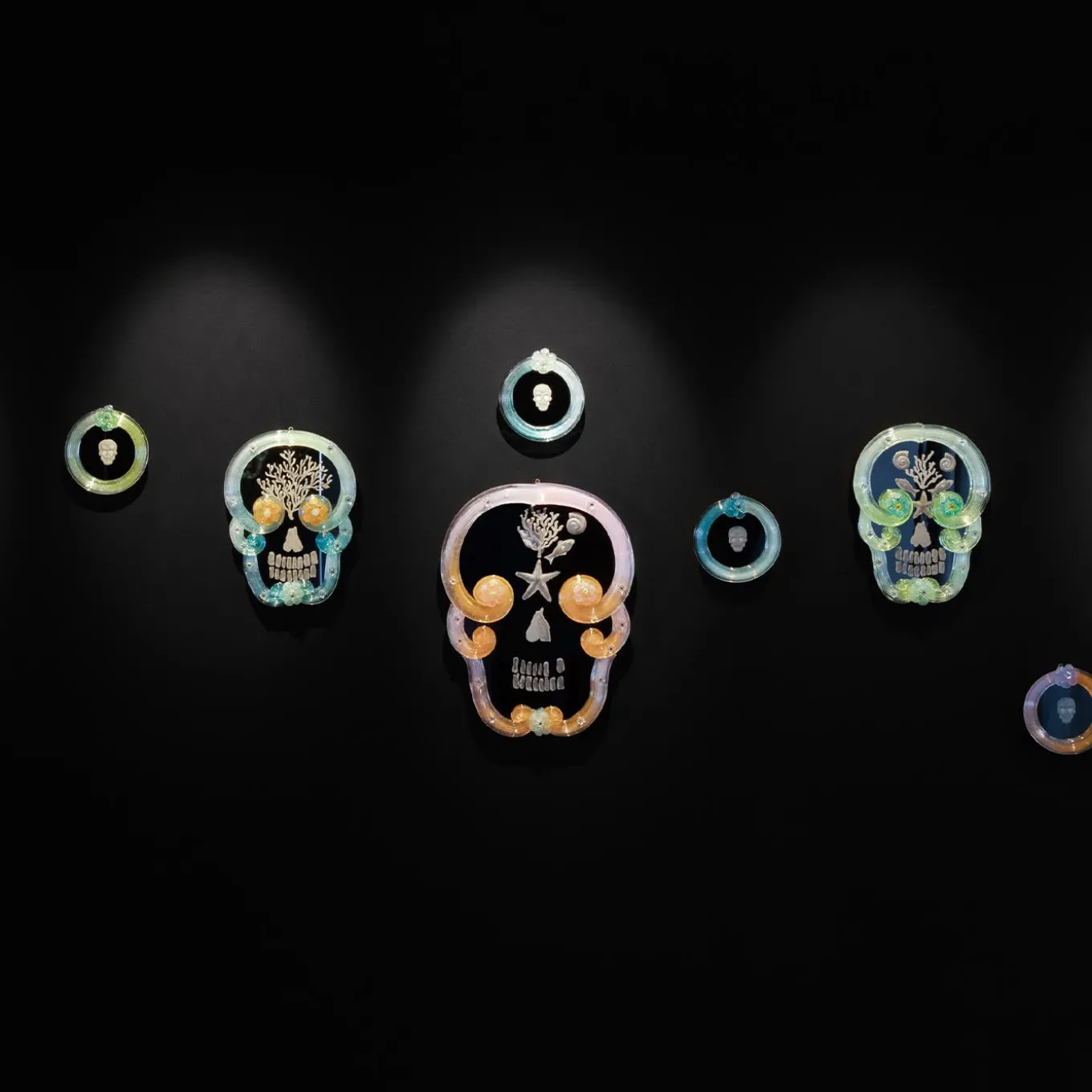 Round Skull Mirror #6 By Bradley Theodore