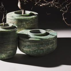 Royal Small Vase in Onice Verde Smeraldo