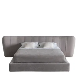 Royale Stripe Bed, greige Fabric by Castello Lagravinese