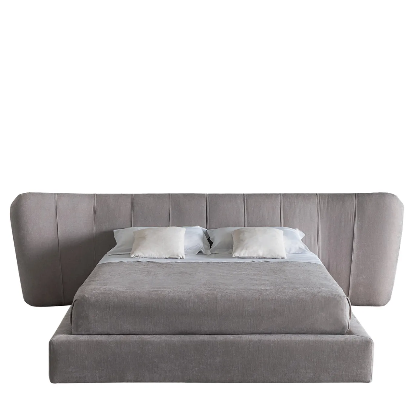 Royale Stripe Bed, greige Fabric by Castello Lagravinese