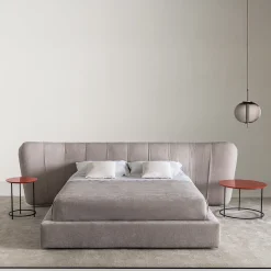 Royale Stripe Bed, greige Fabric by Castello Lagravinese