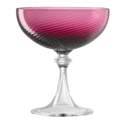 Rubino Red Twisted Champagne Coupe