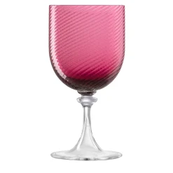 Rubino Red Twisted Water Glass