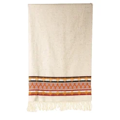 Ruggito Fringed Patterned Polychrome Blanket