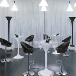 Rusty Black Velvet Bar Stool