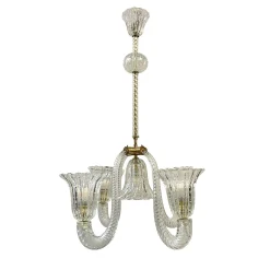 50s Restored Murano Glass Chandelier by Seguso