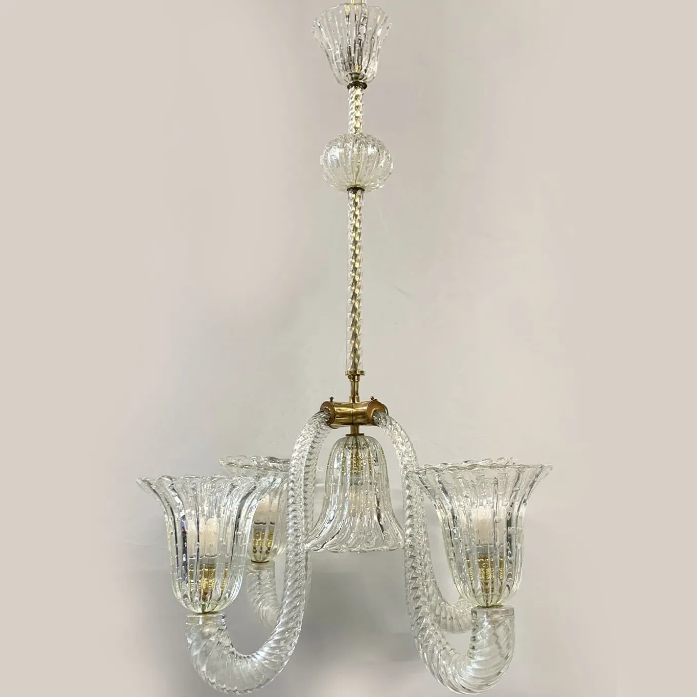 50s Restored Murano Glass Chandelier by Seguso