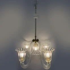 50s Restored Murano Glass Chandelier by Seguso