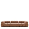 Sacai 3-Module Brown Leather Sofa