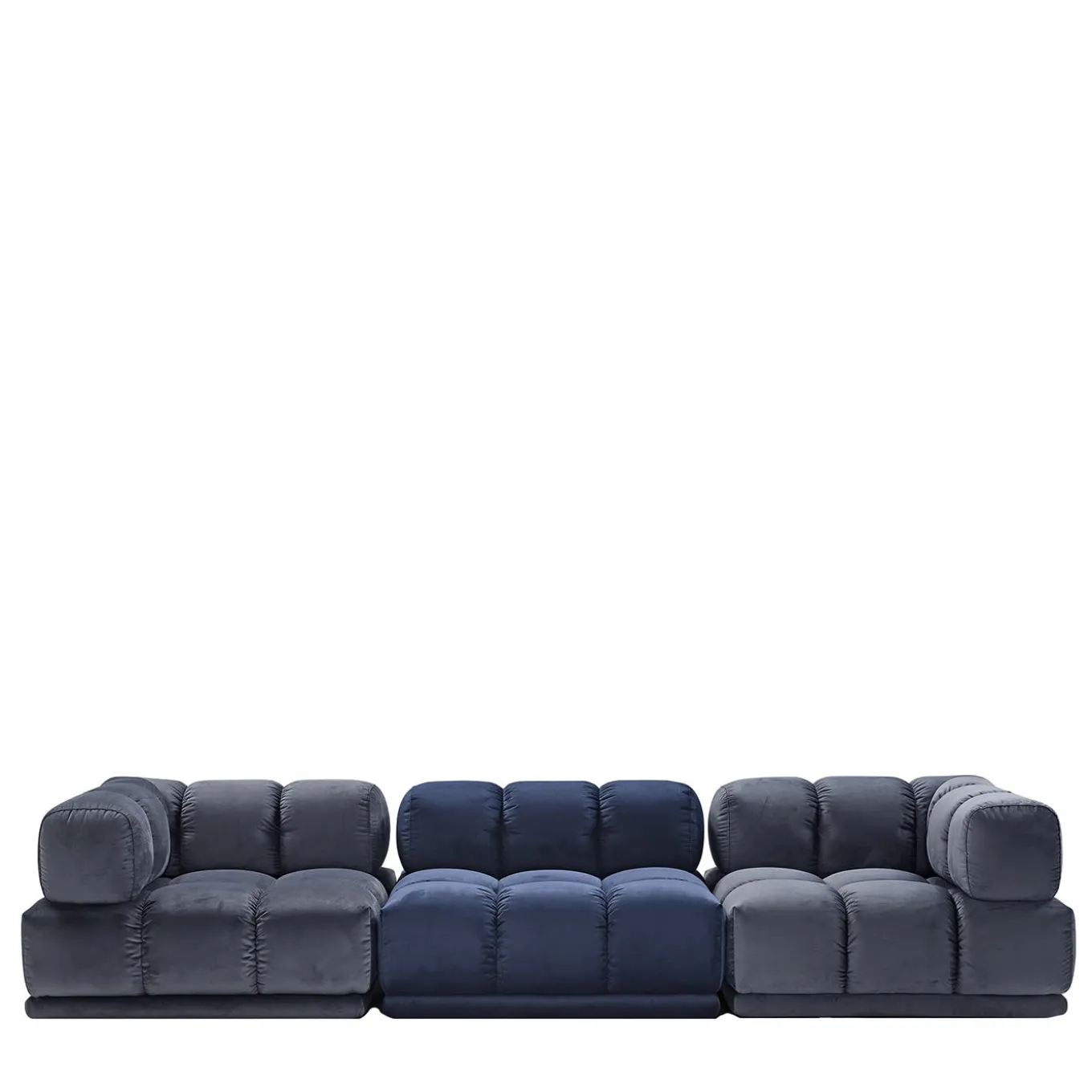 Sacai 3-Module Gray & Blue Sofa