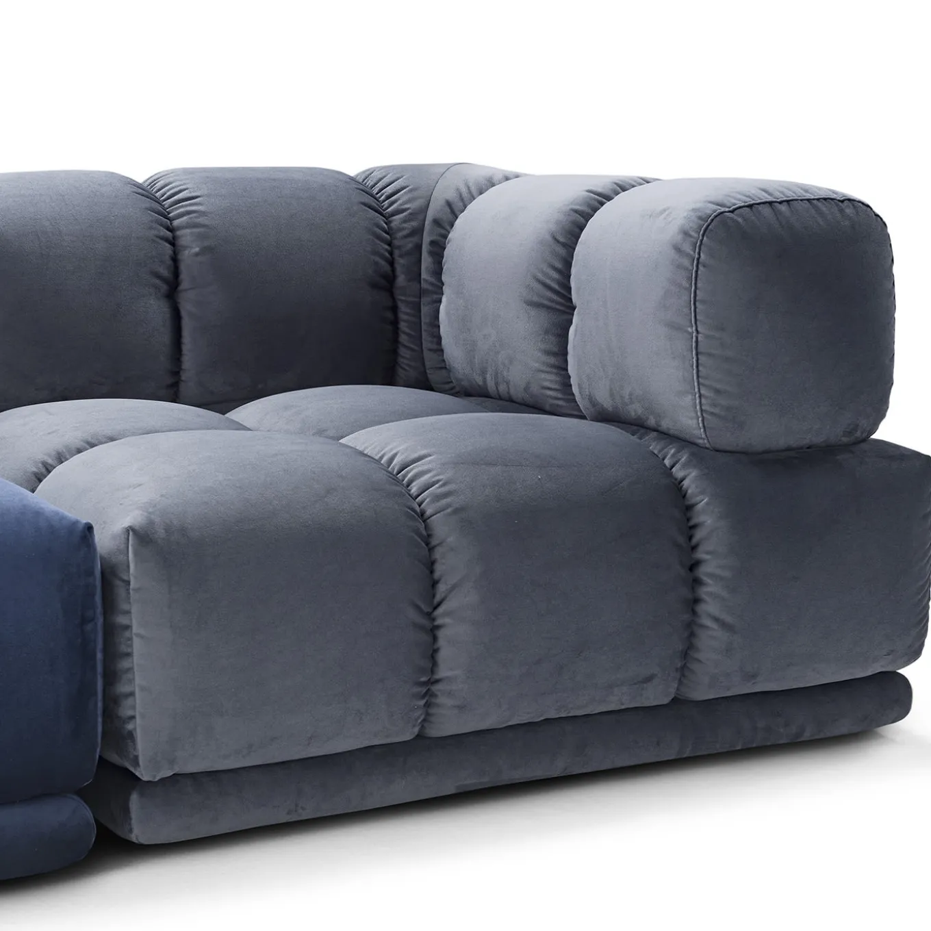 Sacai 3-Module Gray & Blue Sofa
