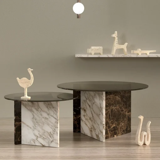 Safari Travertine Snake Sculpture