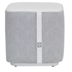 Salina Lubuck Ivory Outdoor Pouf