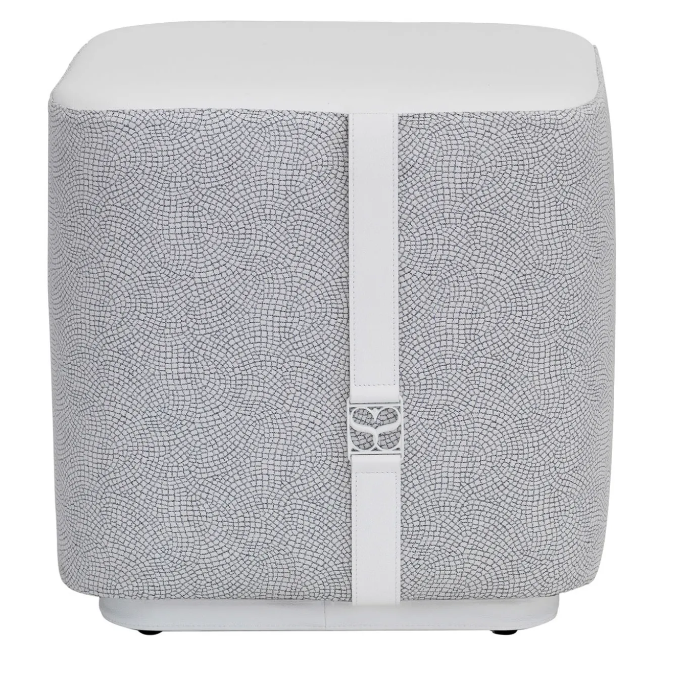 Salina Lubuck Ivory Outdoor Pouf