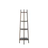 Salina Three-Level Brown Wood Bookcase