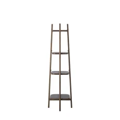 Salina Three-Level Brown Wood Bookcase