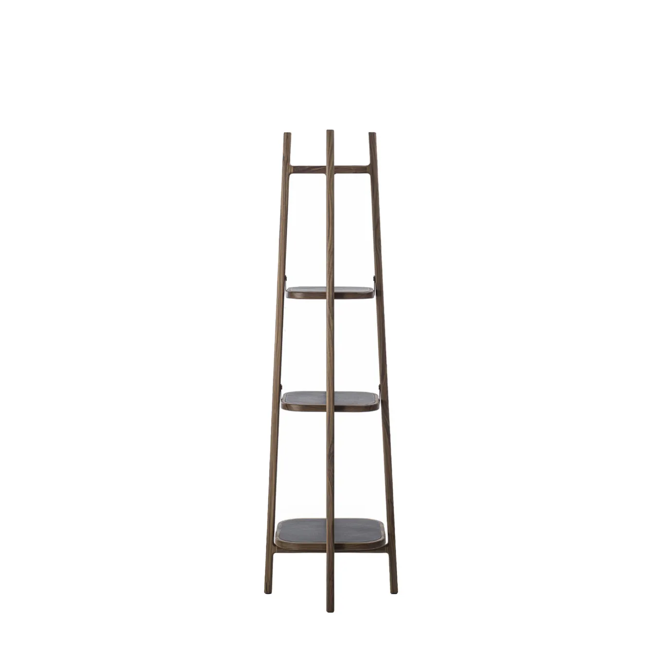 Salina Three-Level Brown Wood Bookcase