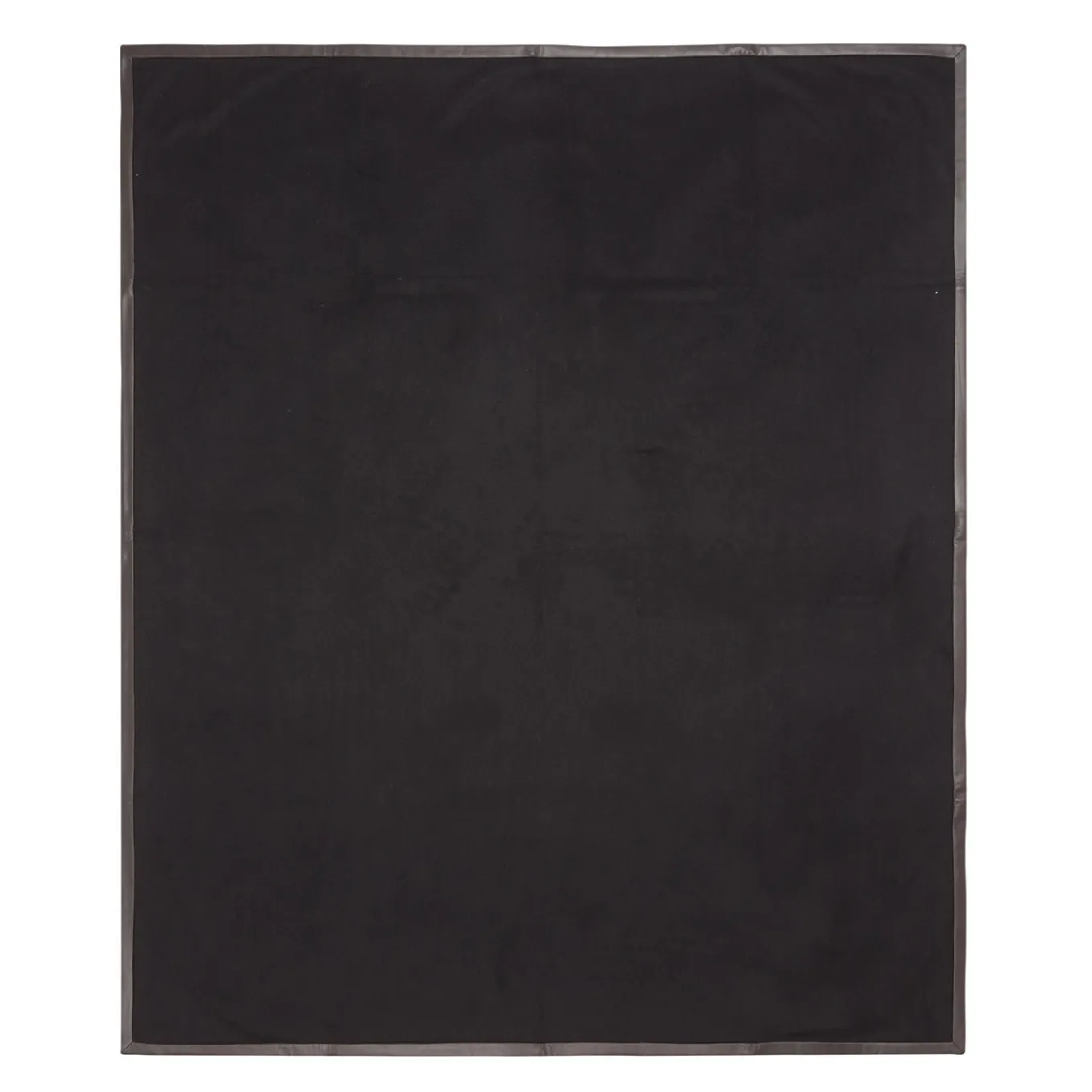 Salon Leather-Hemmed Black Small Blanket