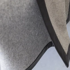 Salon Leather-Hemmed Light-Gray Small Blanket