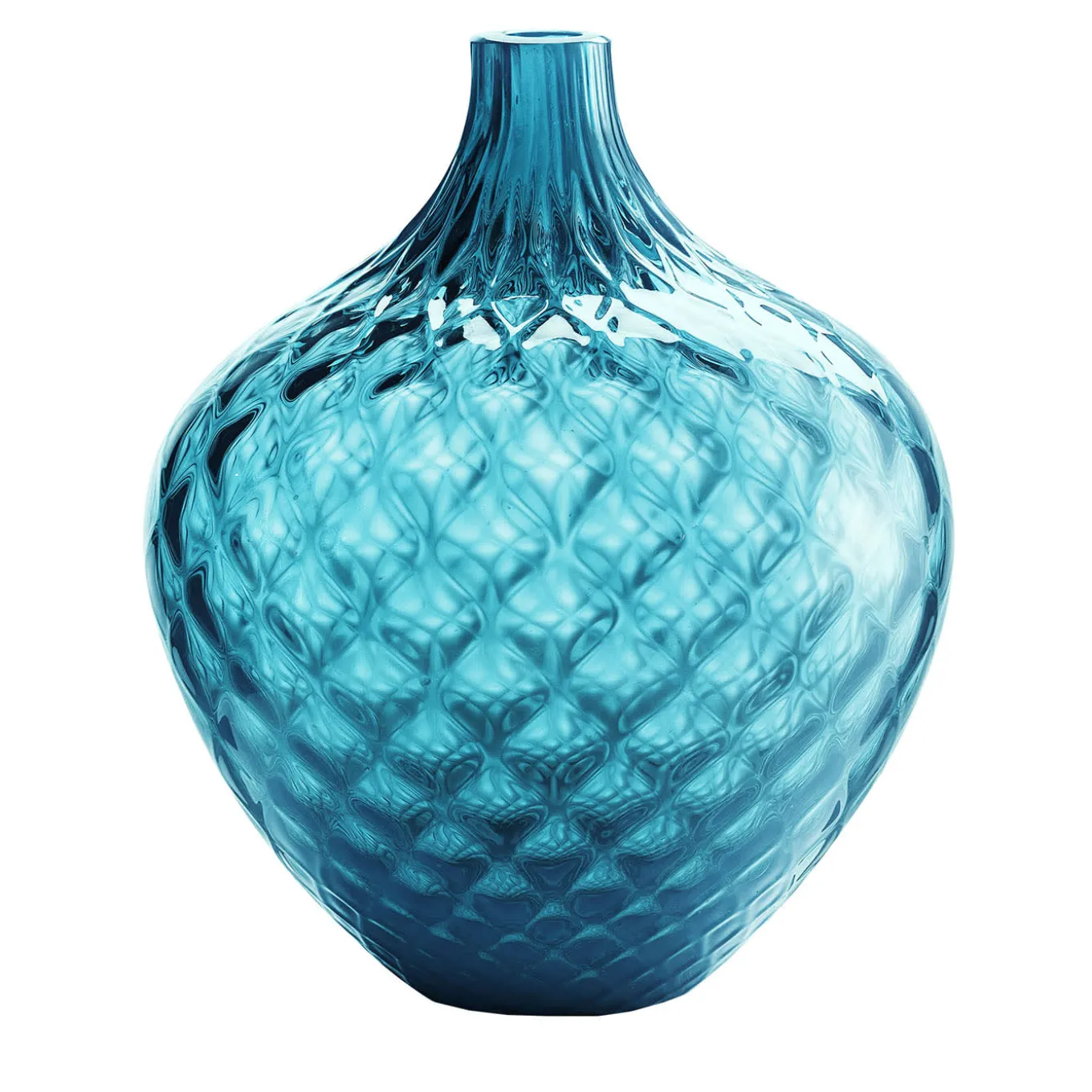 Samarcanda Medium Balloton Turquoise Decorative Vase