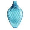 Samarcanda Tall Balloton Turquoise Decorative Vase