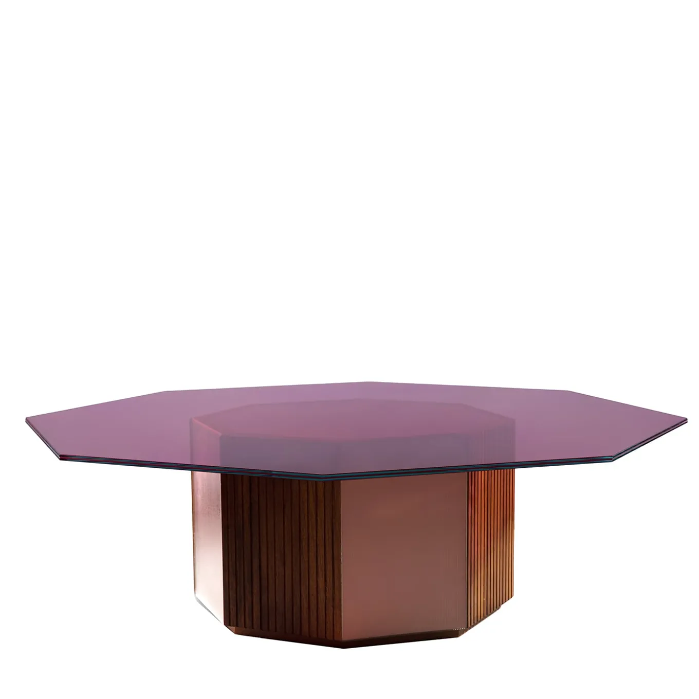 Sandra e Raimondo Coffee Wood and Glass Coffee Table