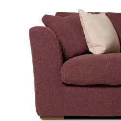 Sandy bordeaux bouclè sofa