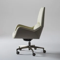 Sanremo Swivel Beige & Taupe Office Armchair on Castors