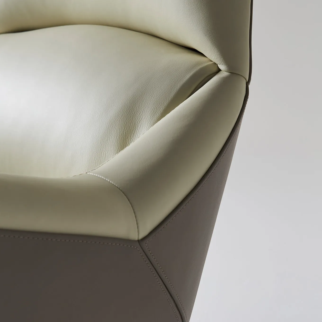 Sanremo Swivel Beige & Taupe Office Armchair on Castors