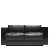 Saratoga Black 2-Seat Sofa by Lella and Massimo Vignelli