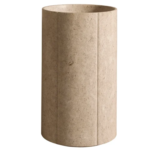 Sartoriale Column Beige Marble Washbasin by Federico Peri