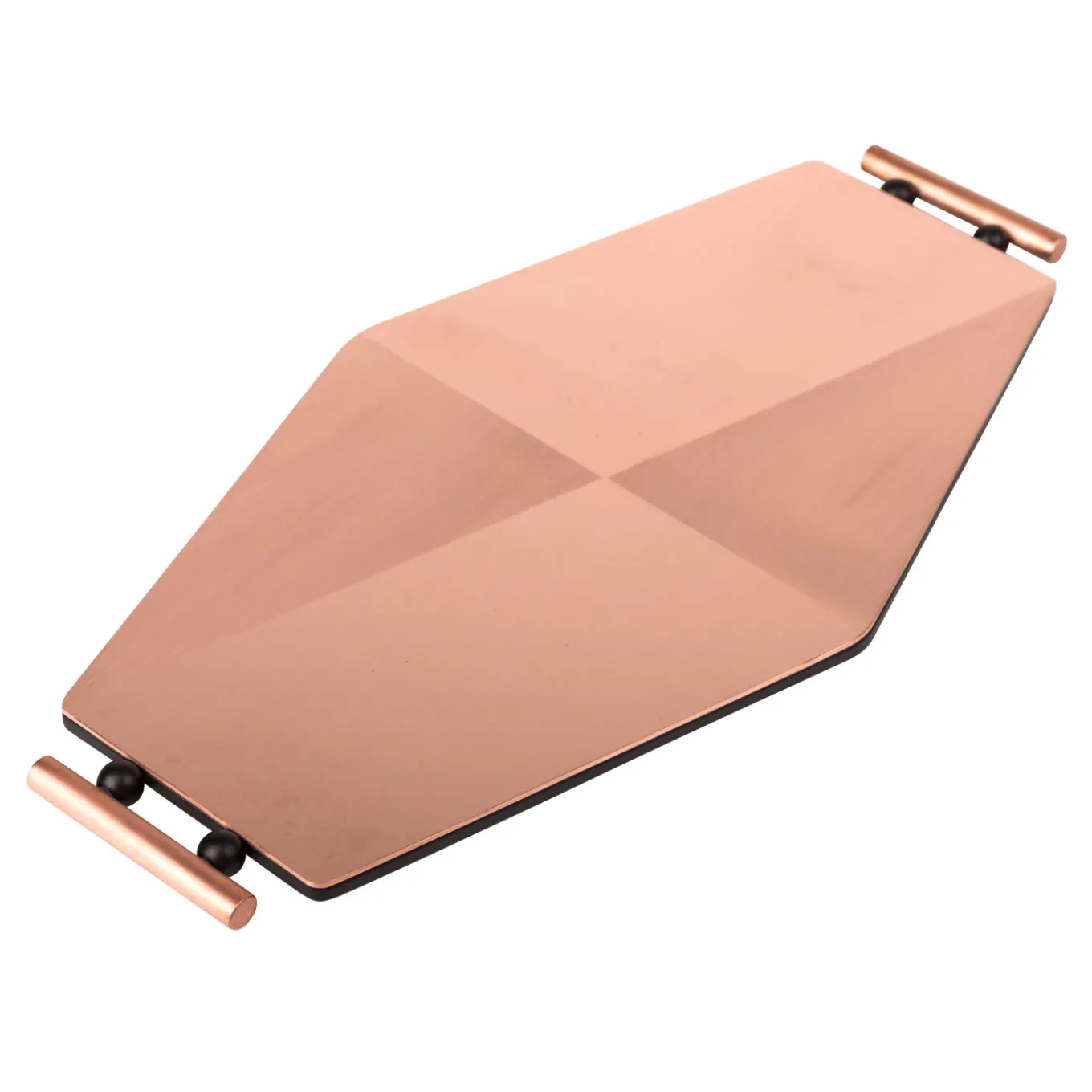Satin Hexagonal Copper Tray by Chiara Andreatti