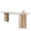 Satin-finished Travertine Desk DsignincMilano x FiammettaV Home Collection